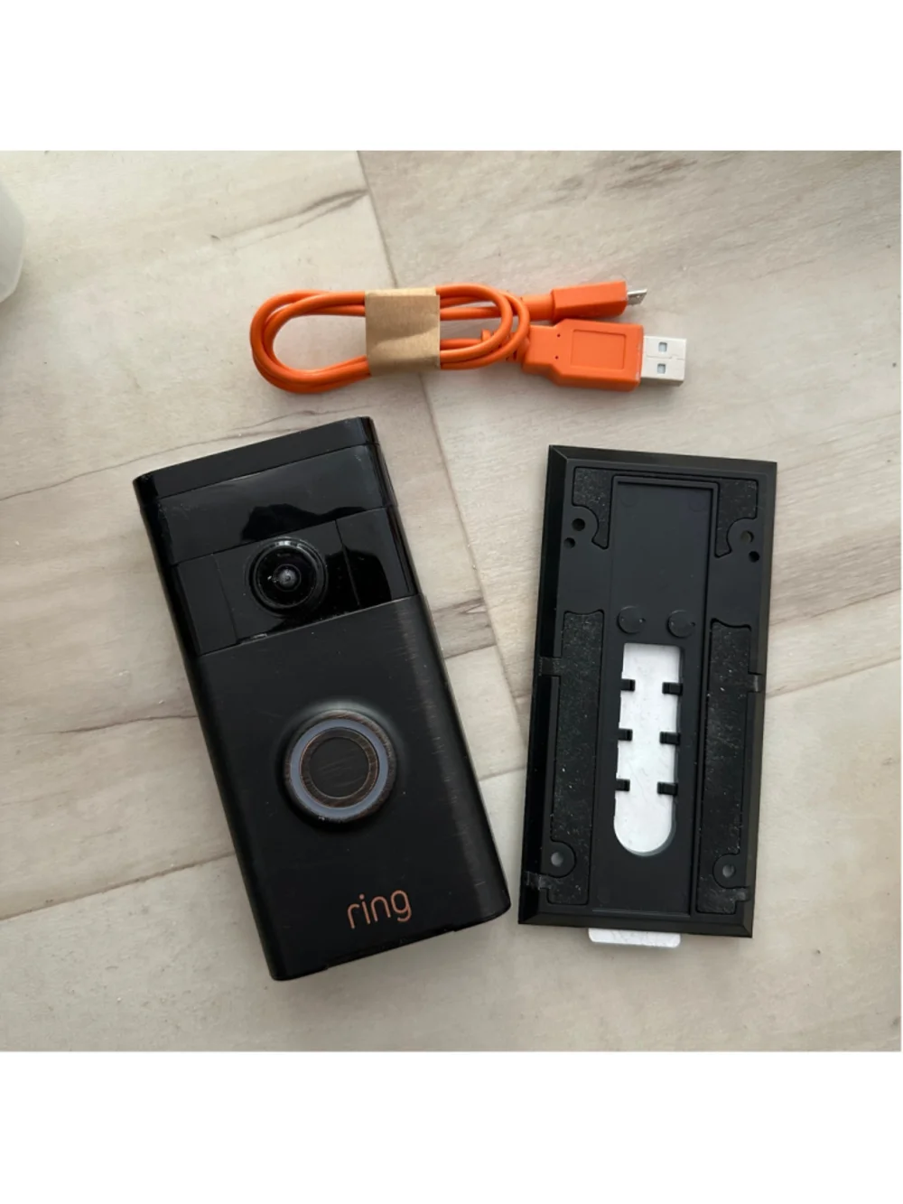 Ring Video Doorbell One Size Black and Bronze